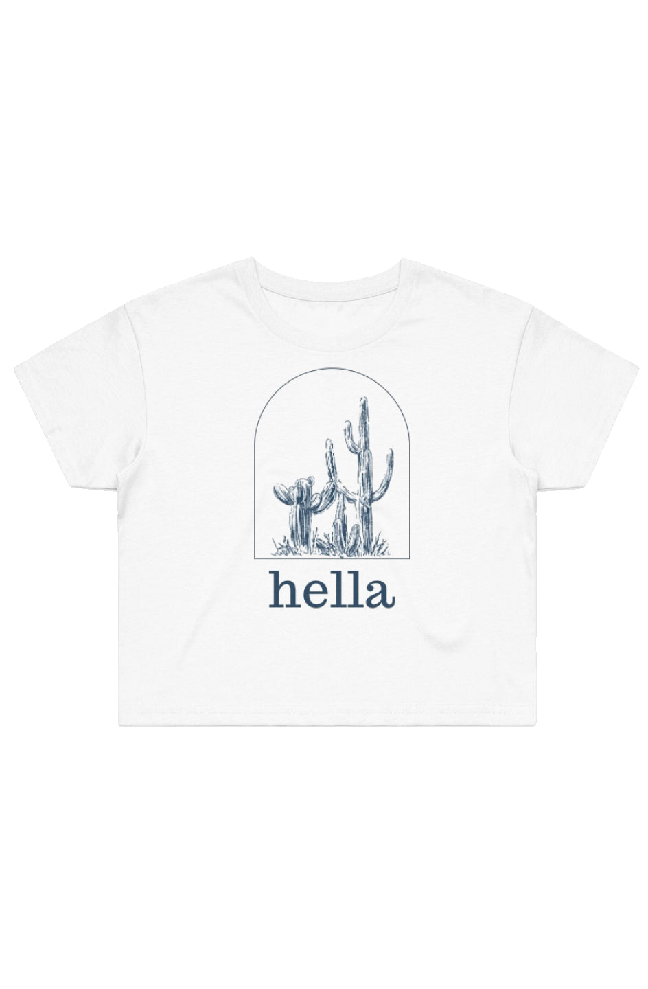 Hella cactus crop white